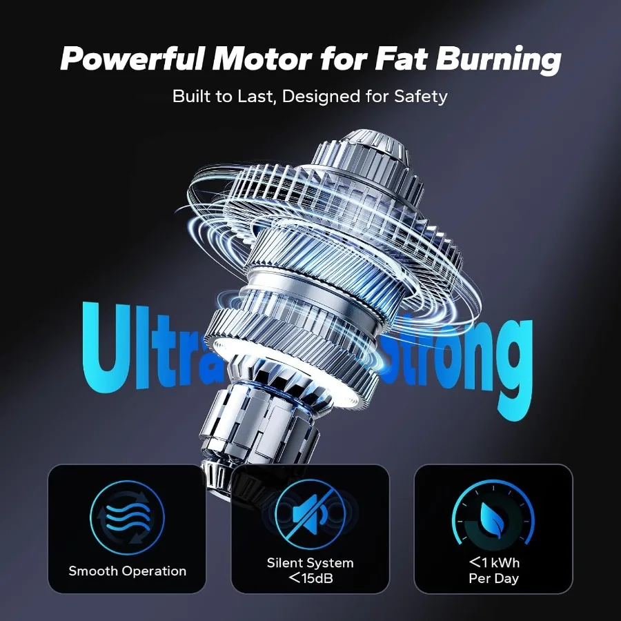 آلة تمرين بيضاوية الشكل تحت المكتب، تمرين الساق أثناء الجلوس لكبار السن مع 12 سرعة قابلة للتعديل، جهاز تحكم عن بعد هادئ ومحمول #3