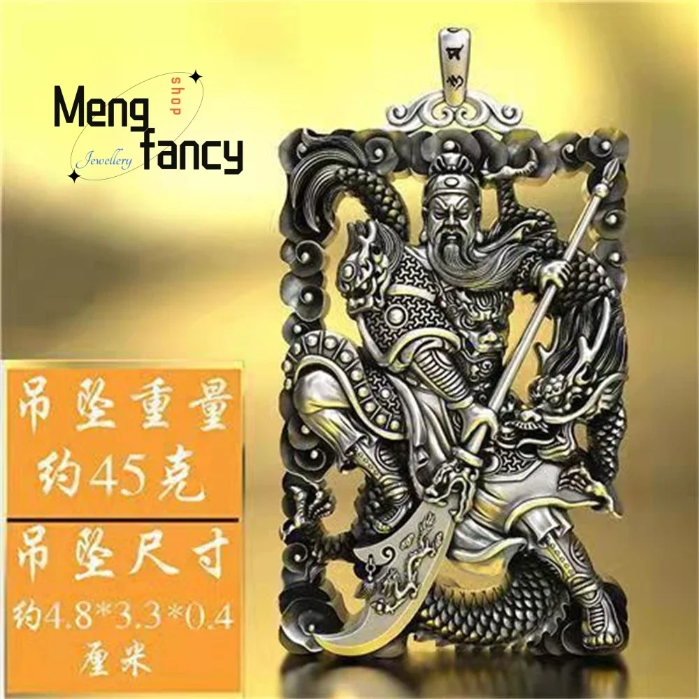 

Male Domineering Personality Guan Yu Wu God of Wealth Thai Silver Pendant Exquisite High-grade Handicraft Luxury Quality Jewelry