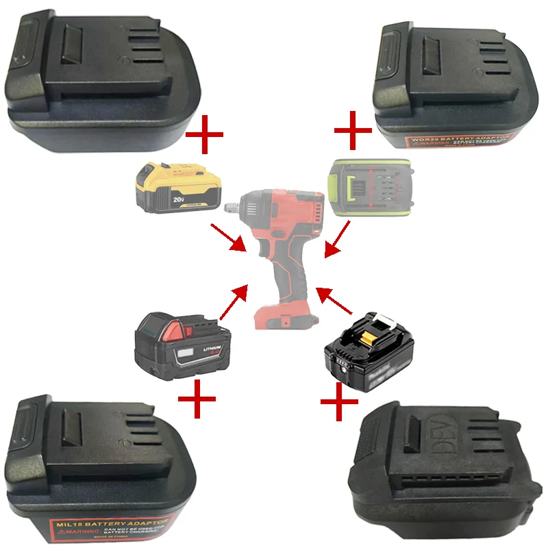 

For Devon 20V Battery power Tools MTB18DVL For Makita/Milwaukee/DeWalt/Worx 5-pin Batteries MWB18DVL GWB20DVL DWB18DVL Adapter
