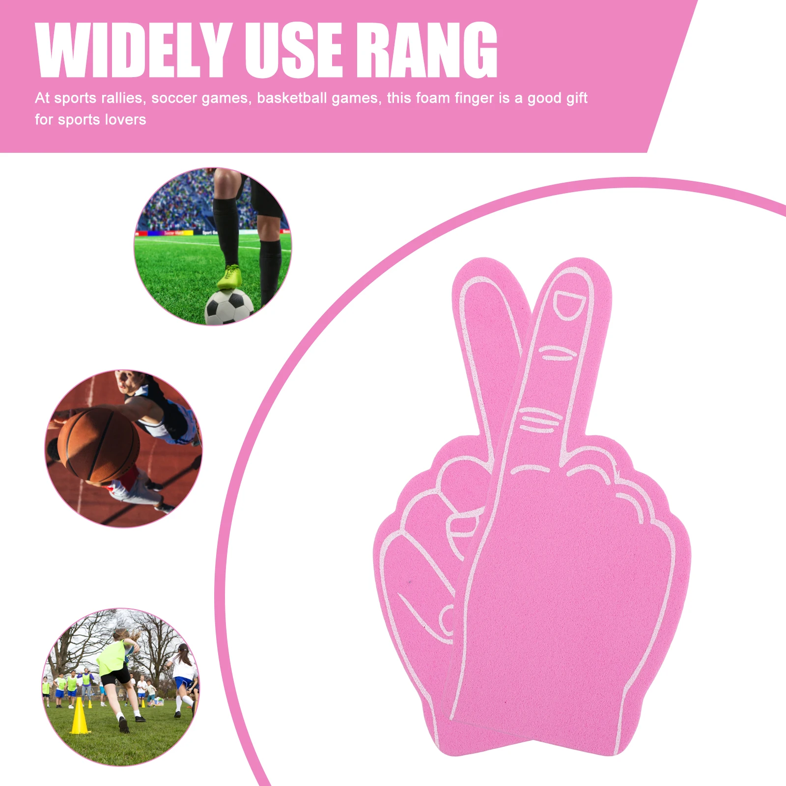 12Pcs Foam Finger Cheer Props for Sports Events Party Favor Portable Cheerleading Accessories Football Rally Group Spirit