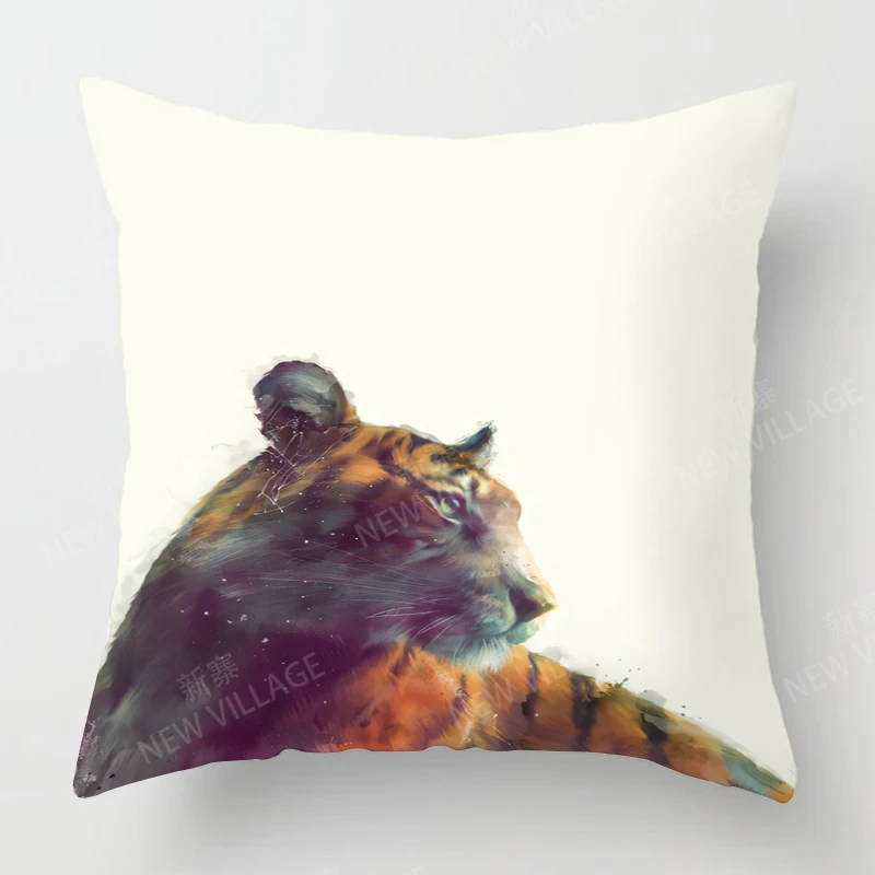 Modern Decorative Cushion for Home Living Tiger  Room Decor Throw Pillow Cover 48*74 children 30x50cm 40x60cm 50x70cm cartoon