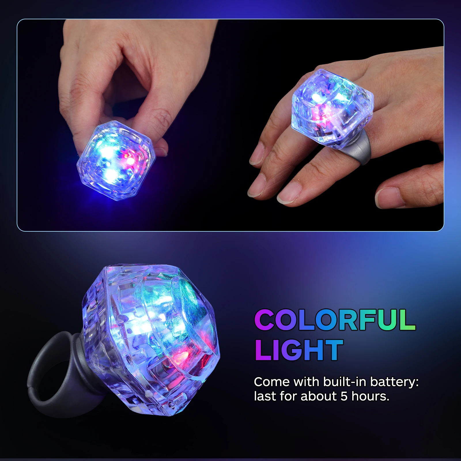

light up diamond rings light up ring toys Flashing Ring Led Finger Ring led flashing rings