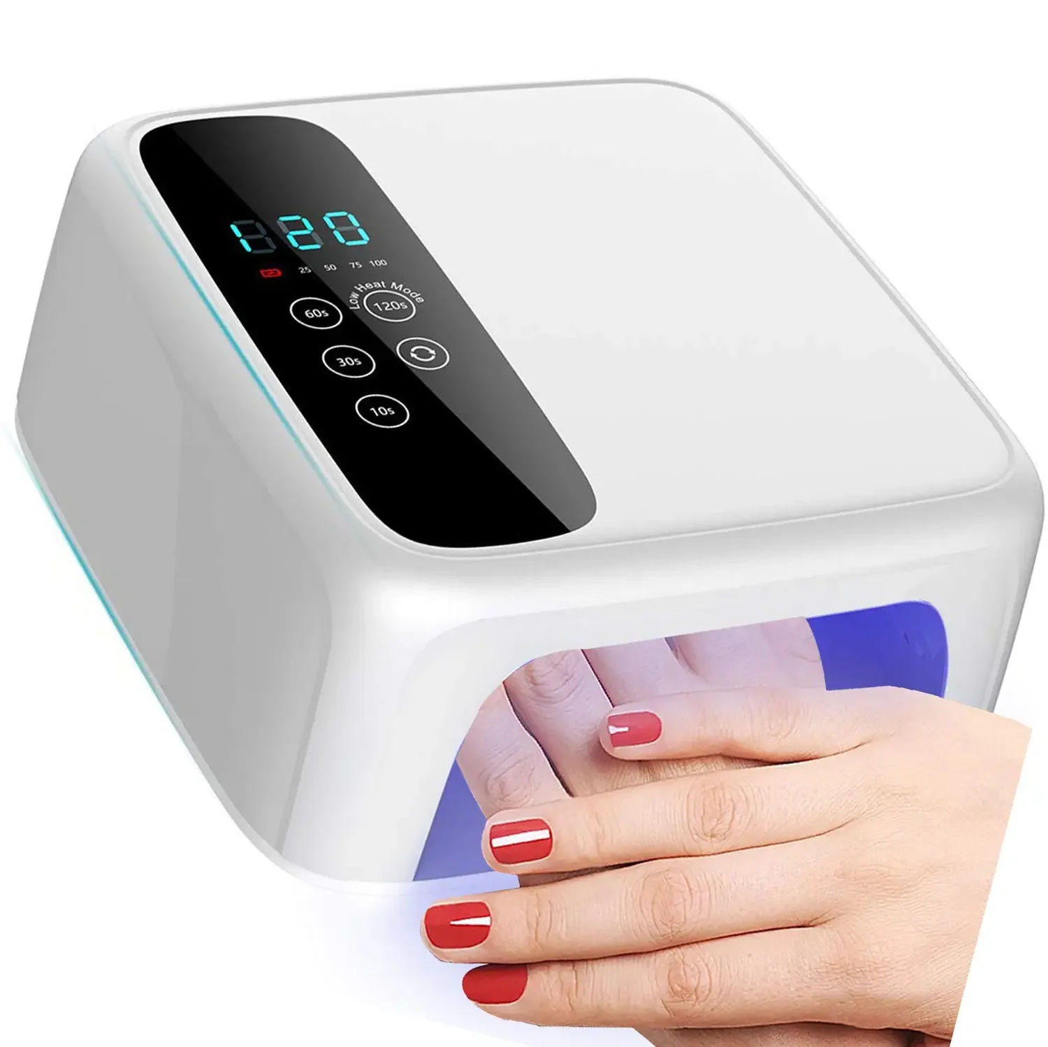 Wireless LED Nail Lamp UV Rechargeable 15600mAH Professional Gel Dryer Nail Polish Curling Lamp for All Gel Nail Polish