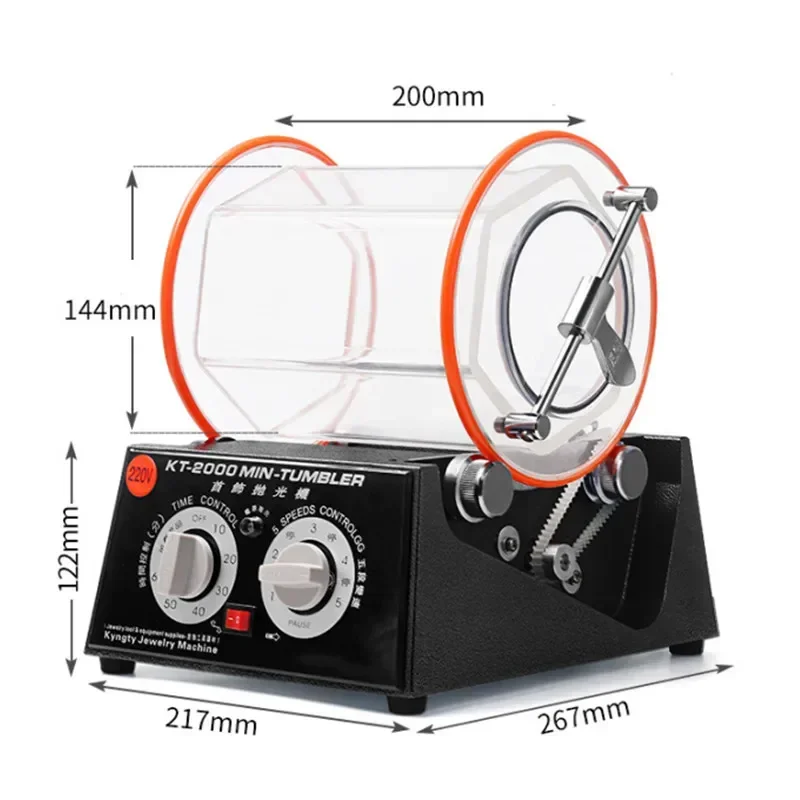 

Новый маленький 5 кг роторный стакан для полировки поверхности, машина для полировки ювелирных изделий KT2000, финишная машина с полировальной бусиной для Chamfe