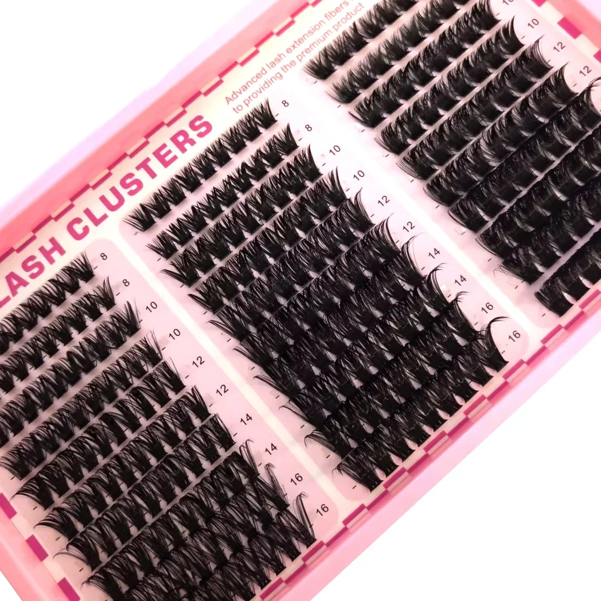 HBZGTLAD 60D-100D Flauschige DIY Cluster-Wimpern, gemischte Wimpernverlängerung, 0,07 mm, russische Locke, dick und wiederverwendbar, dramatisch