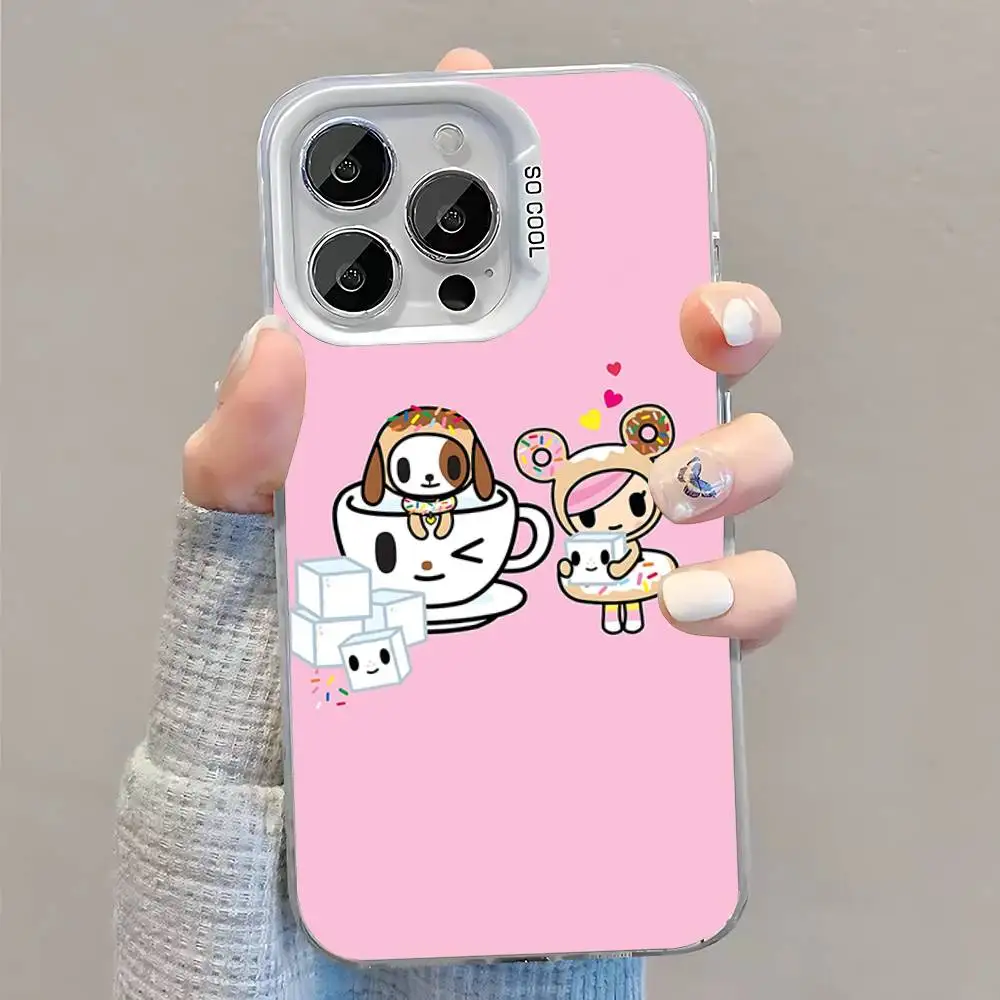 حافظة هاتف T-Tokidokis اليابانية لهواتف iPhone 16,15,14,13,12,11,Pro,XS,Max,Plus,Mini,SE غطاء مقاوم للصدمات من الحلوى البيضاء غير اللامعة #6