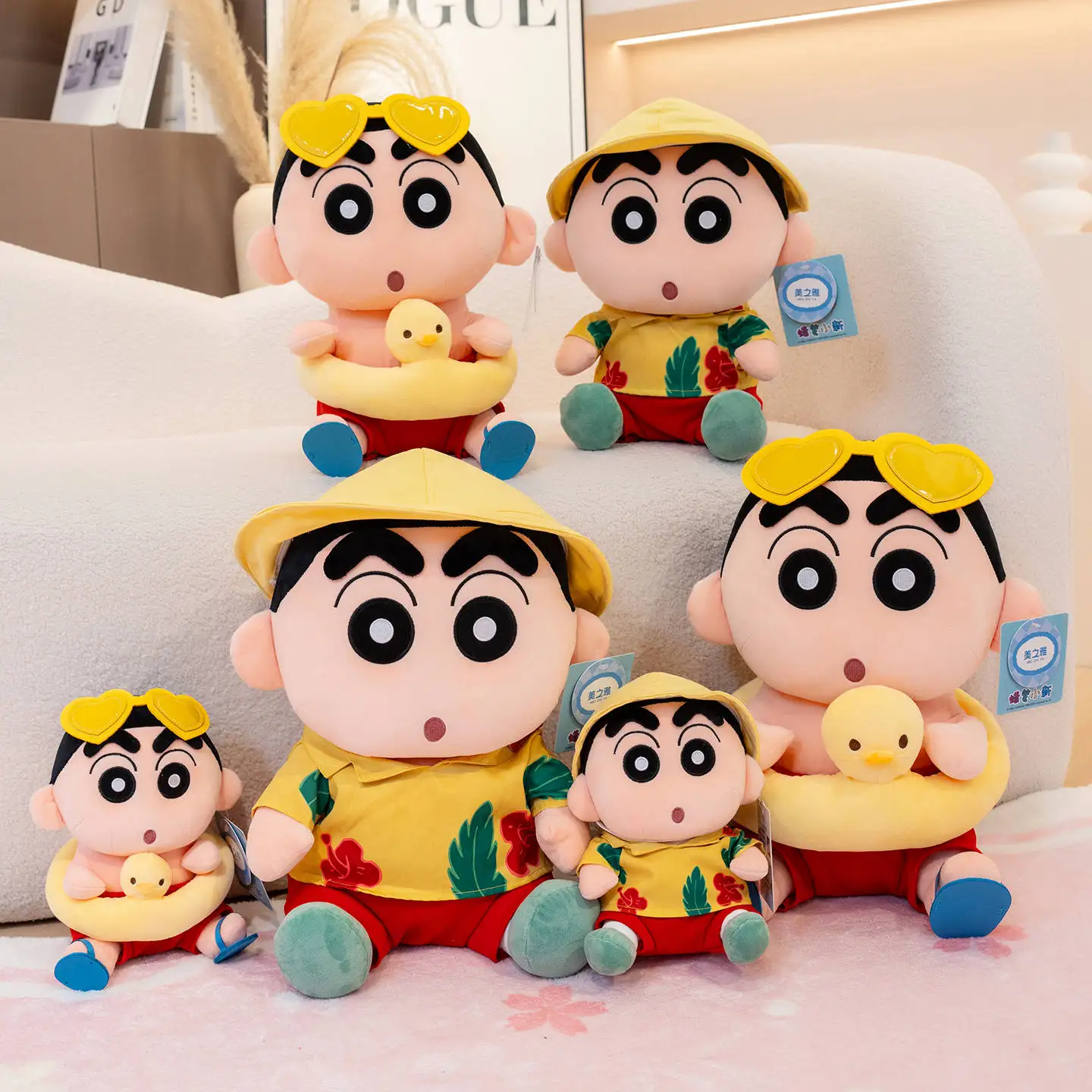 

Crayon Shin-chan Summer Plush Toys Cartoon Soft Stuffed Toy Dolls Movie Cute Plushie Toy Sleeping Companion Christmas Gift Toys
