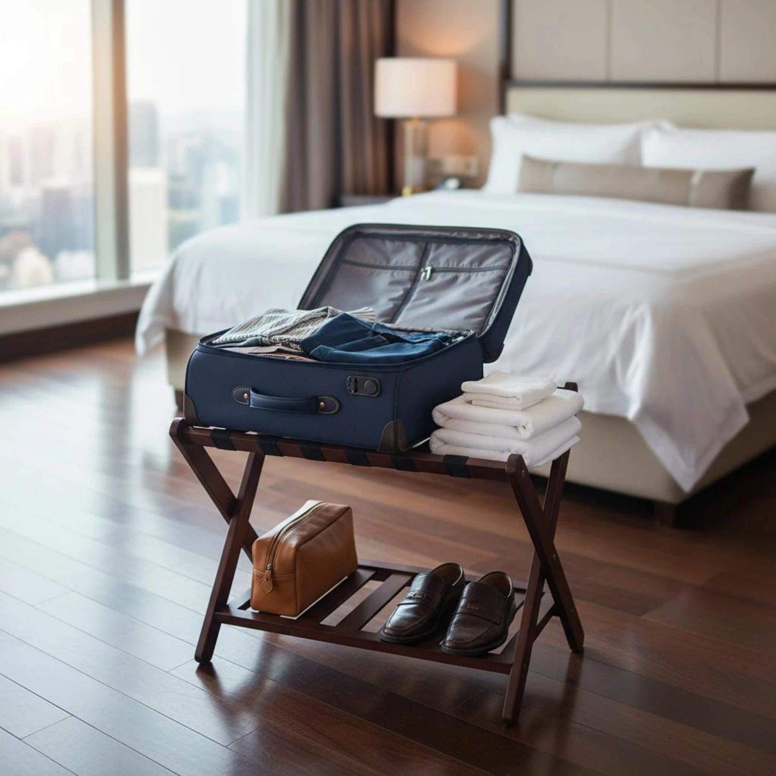 support-pliable-pour-valise-facile-a-assembler-en-bambou-porte-bagages-porte-chaussons-robuste-pour-l'entree