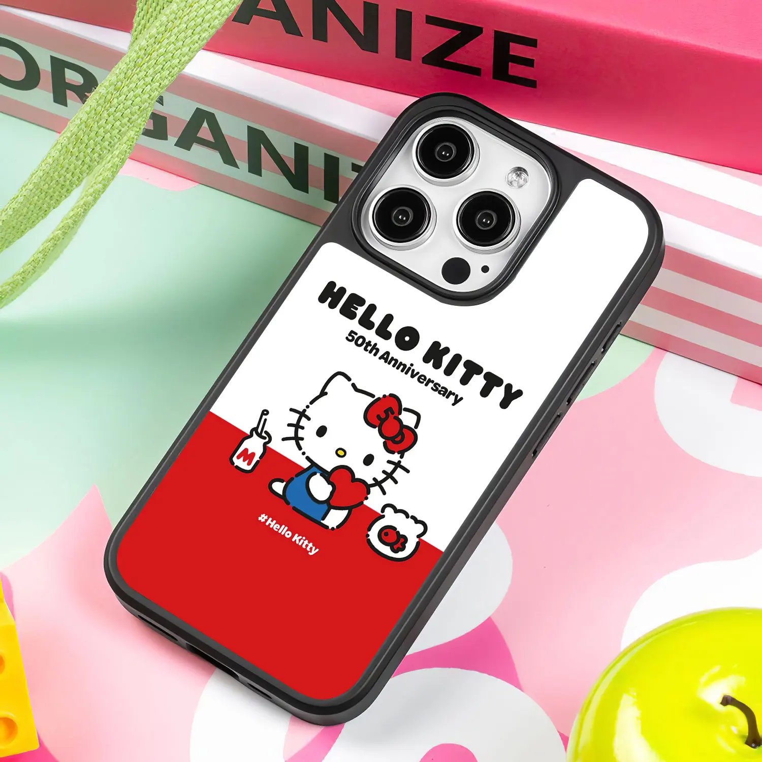 Hello Kitty phone case for iphone 16 15 14 plus 13 12 11 pro max cover Luxury  funda  cases 50th anniversary souvenir carcasa