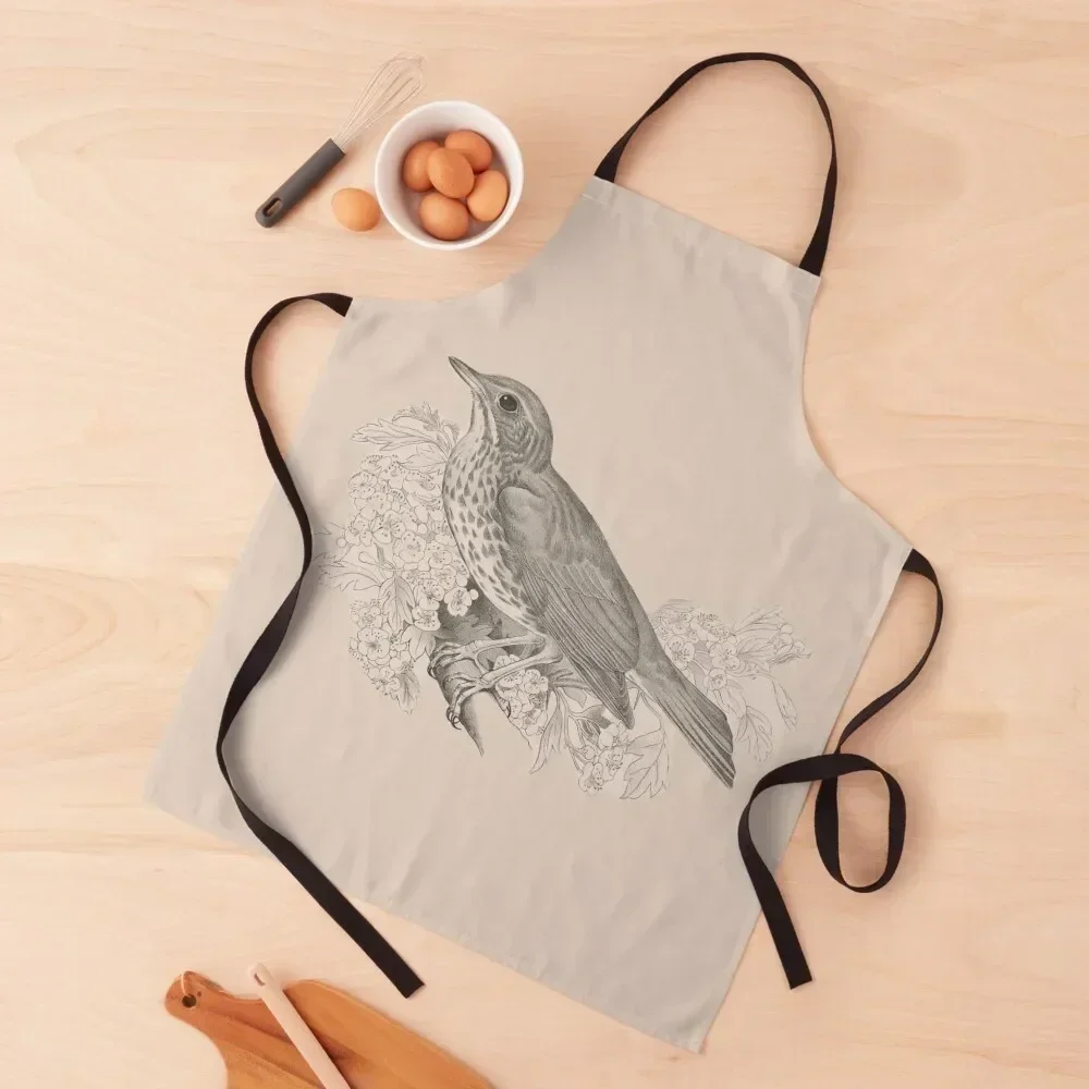 

Song thrush Apron kitchen woman For Men cookings for women kitchen and home Apron