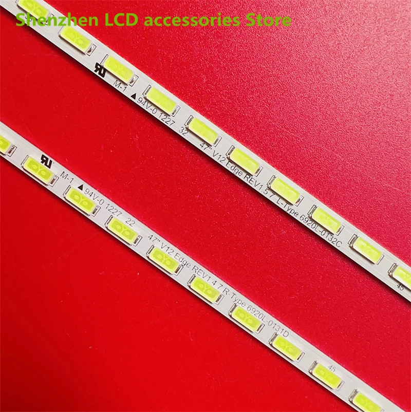 Lampu latar LED untuk TC-L47ET5 47 V12 Edge REV1.5 7-Type light D light bar 100% baru