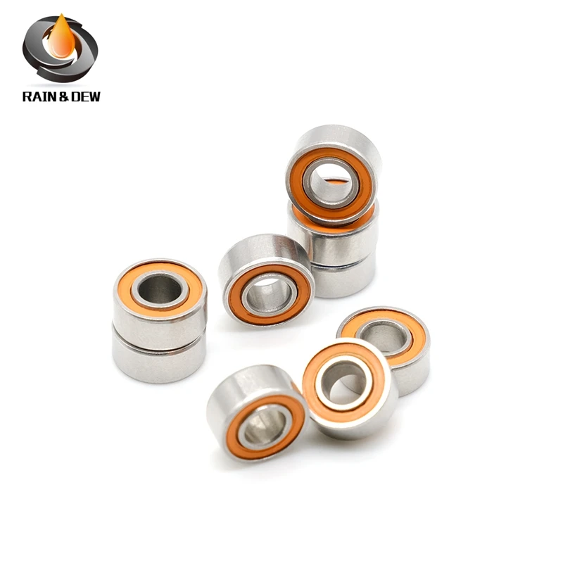 1Pcs S684 2RS CB ABEC7 4X9X4 mm 684 Stainless steel hybrid ceramic ball bearing Without Grease Fast Turning