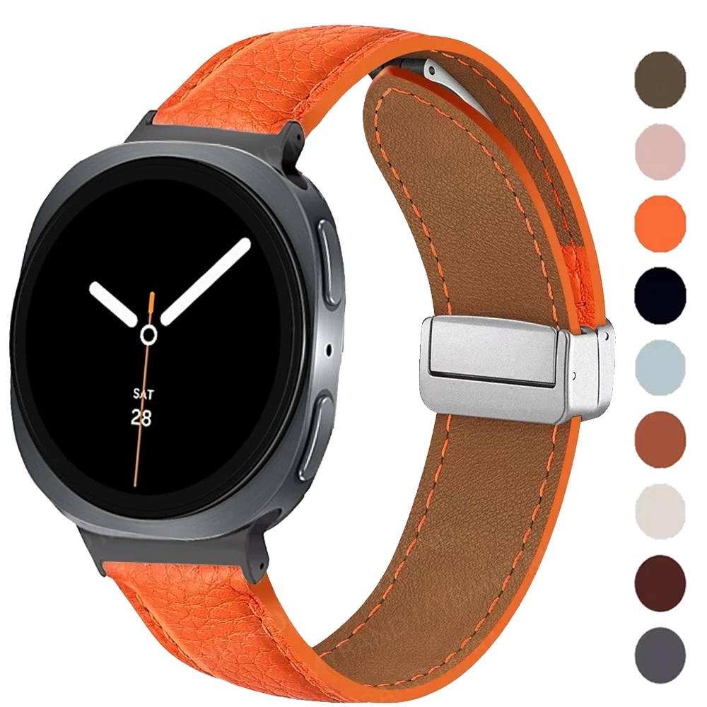 Keine Lücken 20 mm Lederband für Samsung Galaxy 8 Classic/8 40 mm 44 mm Magnetschnallenarmband für Galaxy Watch Ultra 47 mm/Ultra 2025