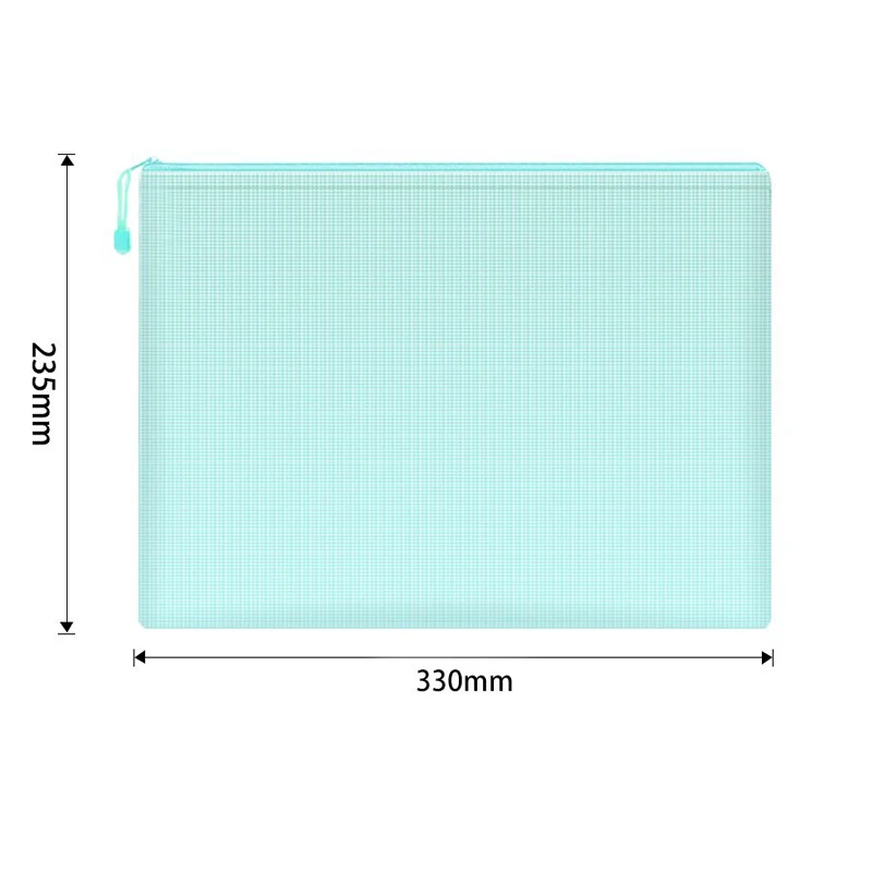 Mesh Zipper Bags A4 Document Storage Student Exam Paper Book Organizer for Office And Home 1/5/10 Pack