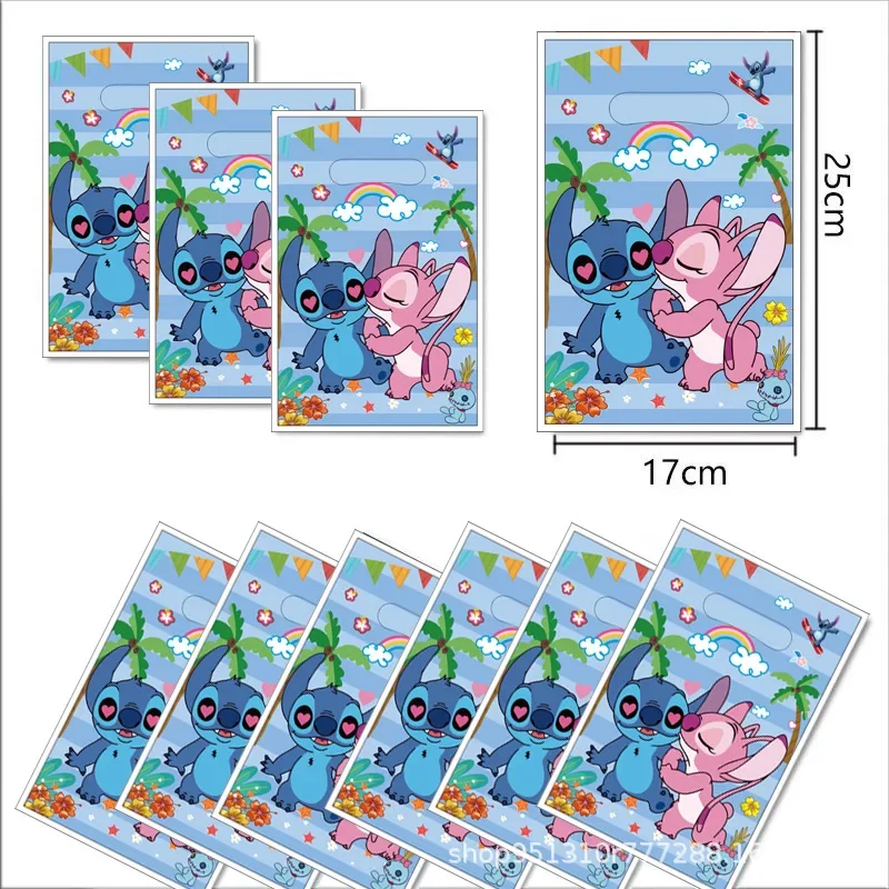 Hot Cartoon Stitch Birthday Party Dinnerware Banner Cake Jednorazowa wisząca flaga Lilo & Stitch Balony Dekoracja urodzinowa