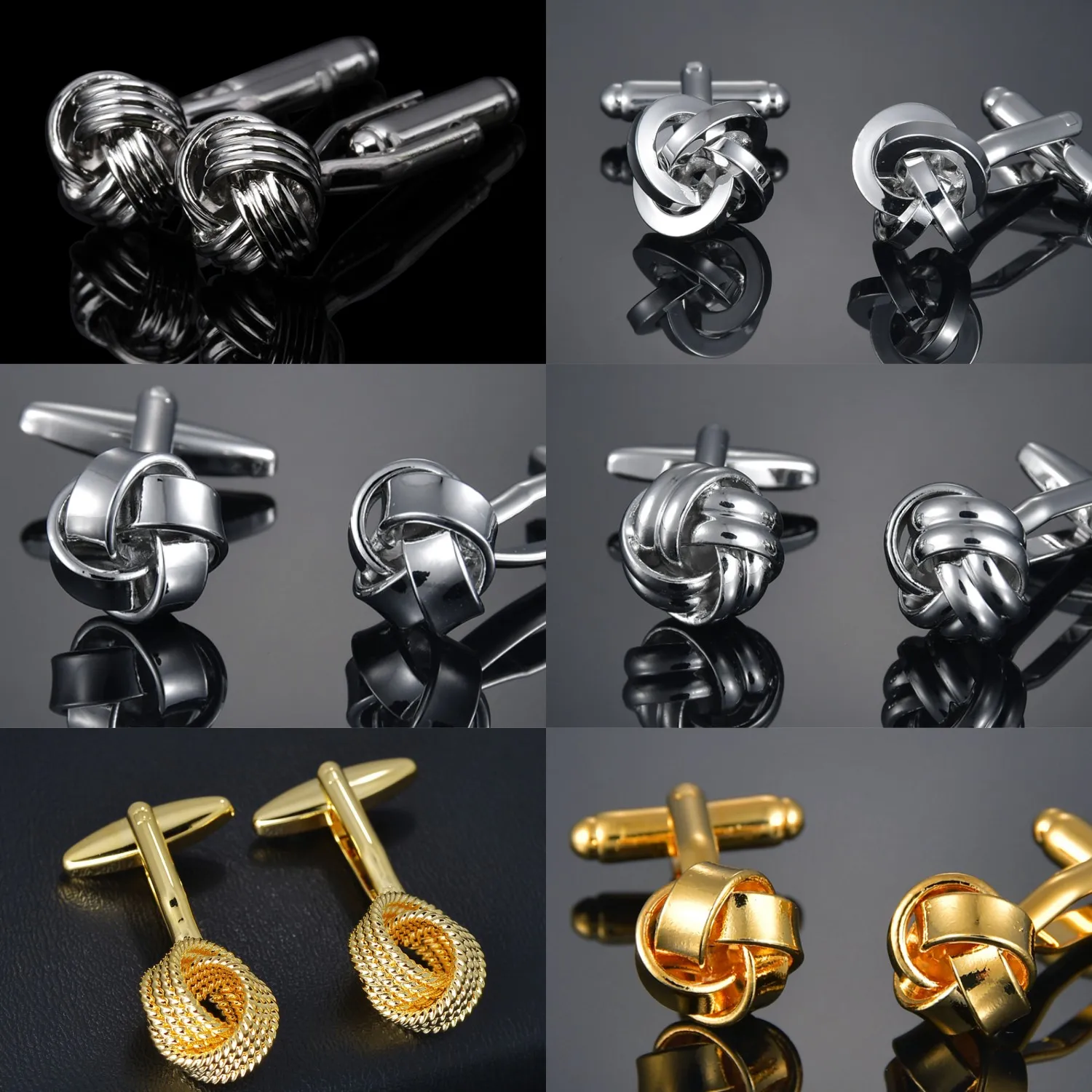 Light Luxury Cufflinks Men's Shirt Cuff Nail French Animal Button Twist Knot Design Wedding Bridegroom Suit Sleeve Anniversary