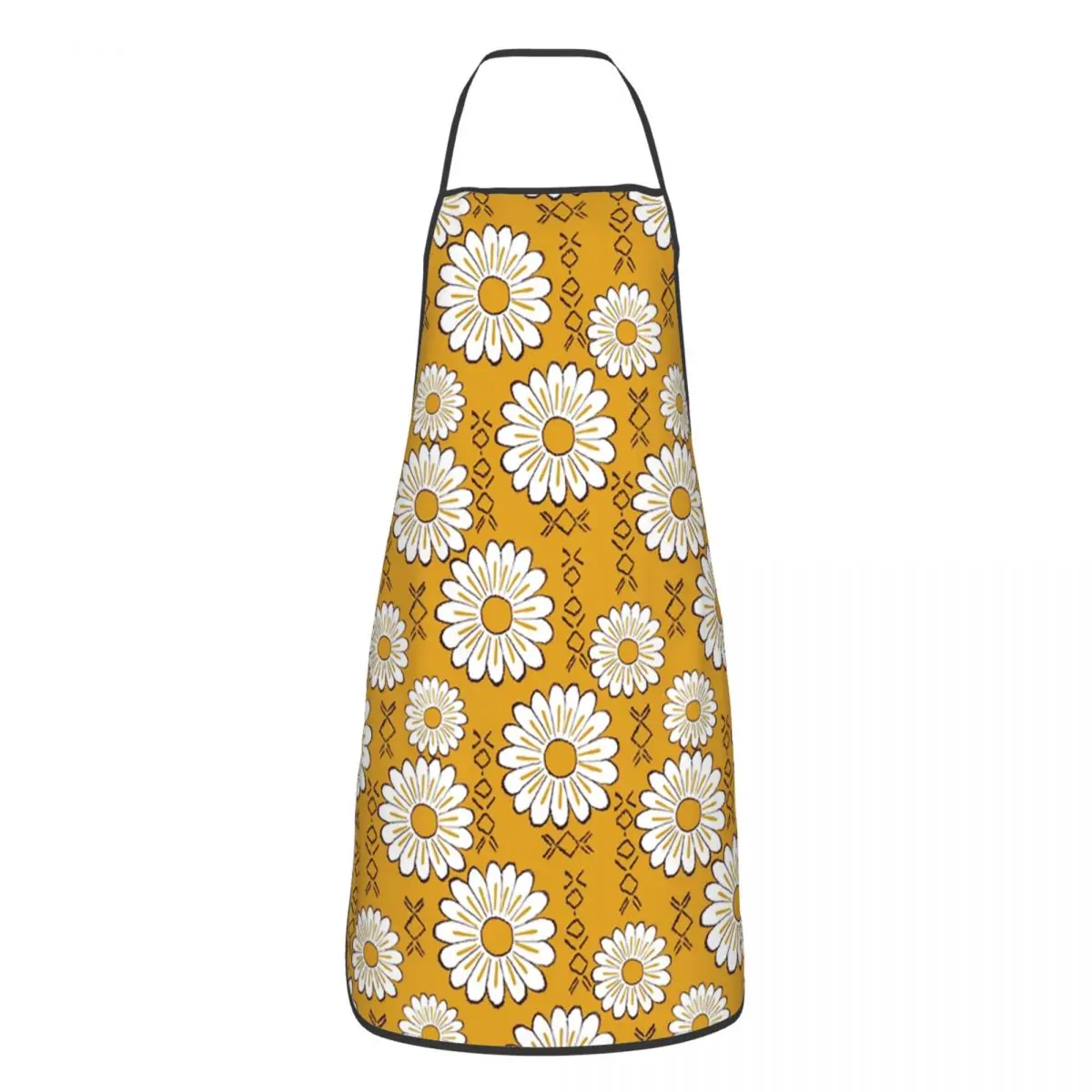 Harry Sunflower Flower Aprons for Women Men Hippie Pop Art Floral Pattern Adult Kitchen Chef Bib Tablier Cuisine Cooking Baking