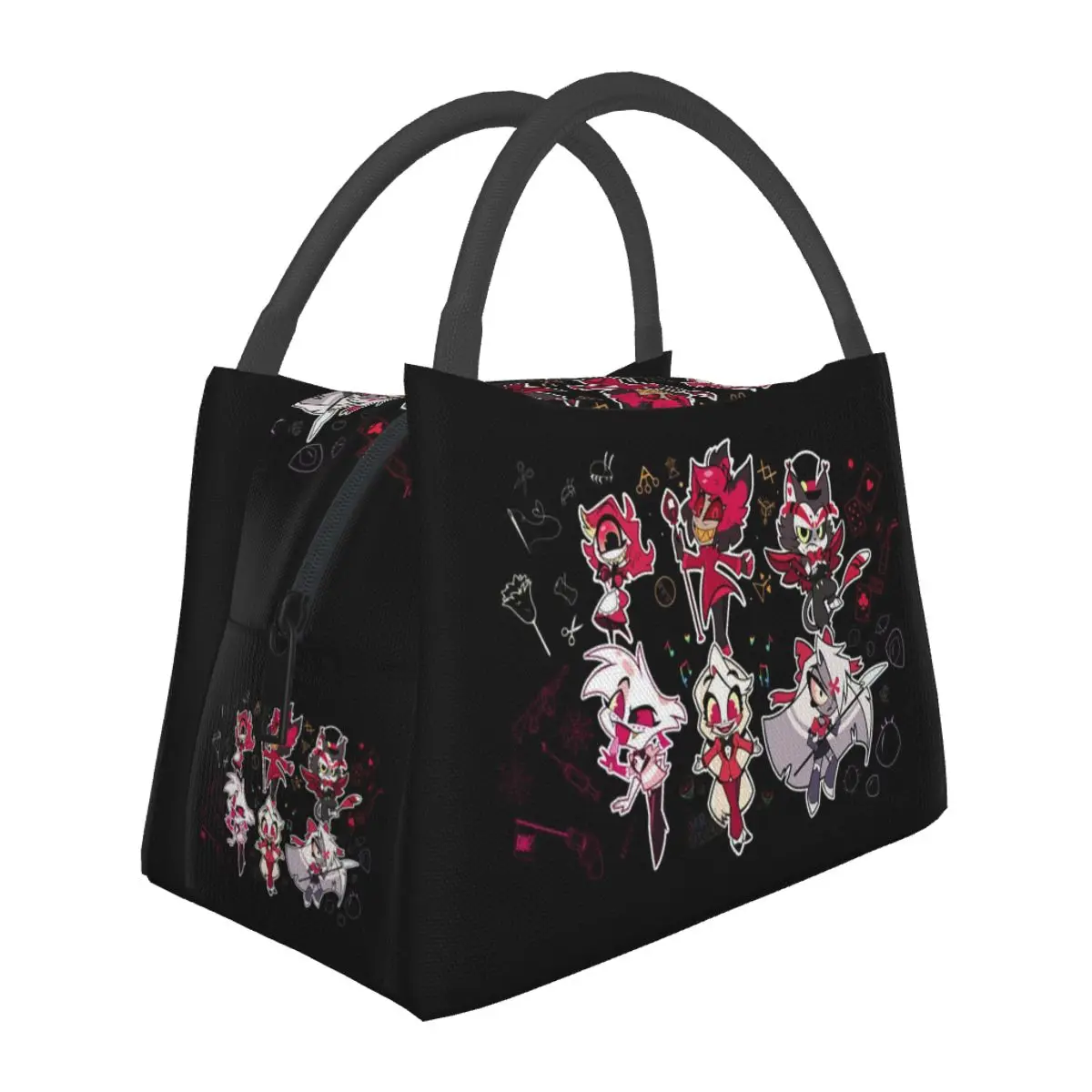 

Hazbin Hotel Insulated Lunch Bag for School Picnic Storage Food Boxes Portable Container Cooler Thermal Lunch Box Tote