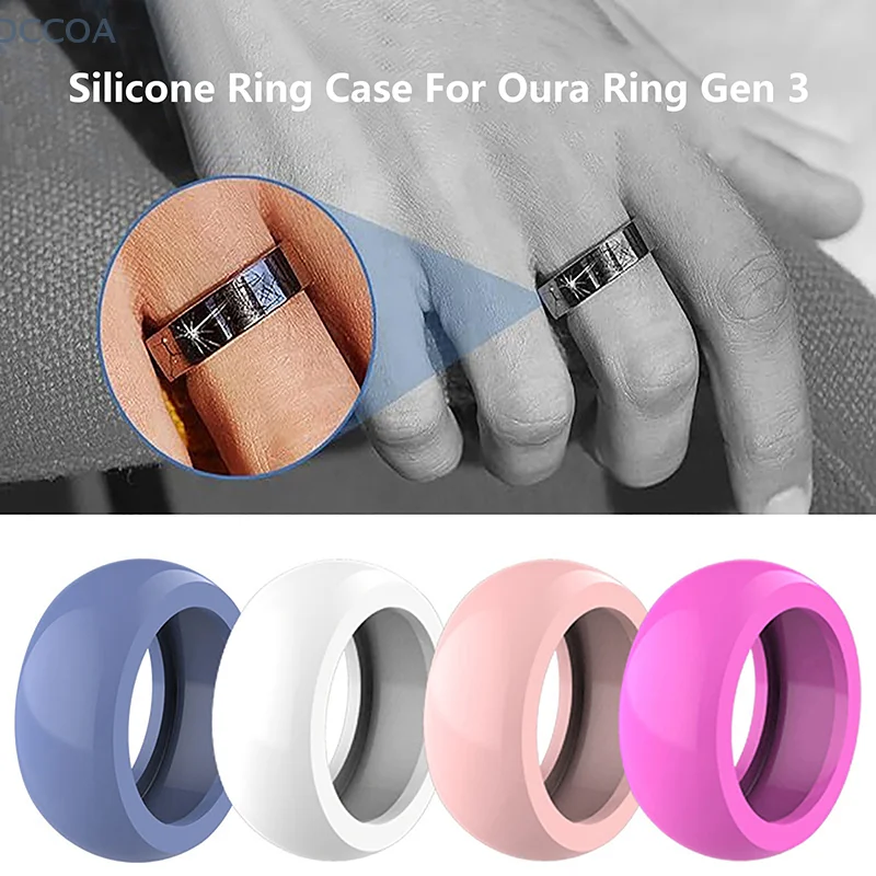 2pcs Smart Ring Protection Cover For Oura Ring Gen 3 Anti-Scratch Protective Shell Silicone Ring Case For Oura Ring Gen 3