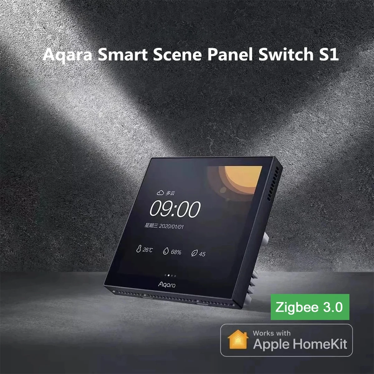 Aqara Smart Scene Panel Switch S1 Zigbee 3.0 Touch App Voice Control 3.95 inch For IPS Color Screen For Apple Homekit Xiaomi