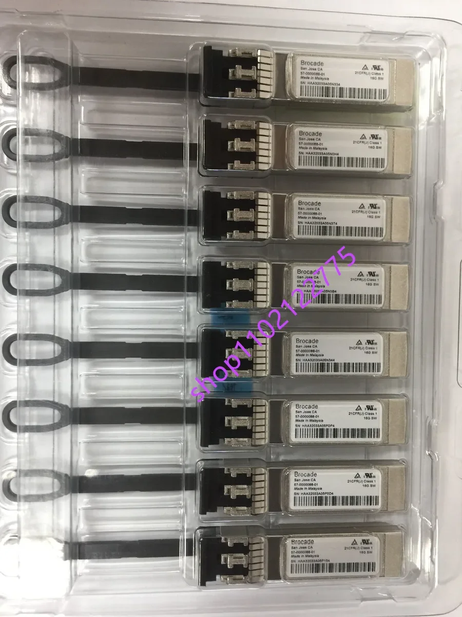 وحدة الإرسال والاستقبال ثنائية الألياف ، Sfp 16G ، 57-2001 ، بروكار 16G ، SW 850nm ، SFP + ، مستعملة في ، Multimode ، 1 our