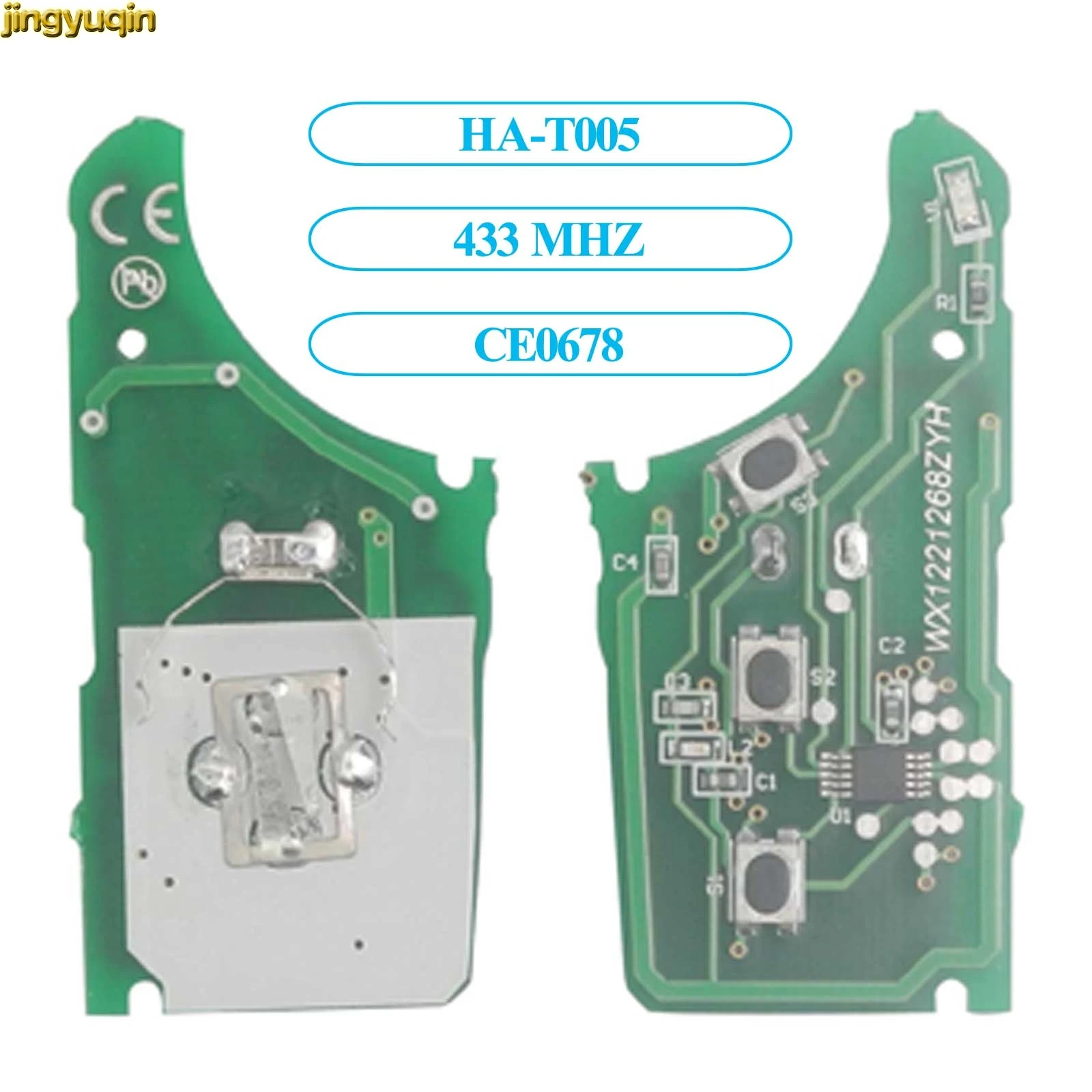 Jingyuqin Remote Car Key Circuit Electronic Board For HYUNDAI i30 IX35 KIA K2 K3 433MHz ID46 HA-T005 CE0678 TOY40 Blade