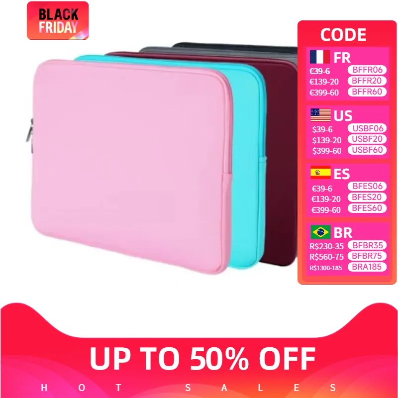 

Soft Laptop Bag for Xiaomi HP Dell Lenovo Notebook and MacBook Air Pro Retina 11 12 13 14 15 15.6 Protective Case