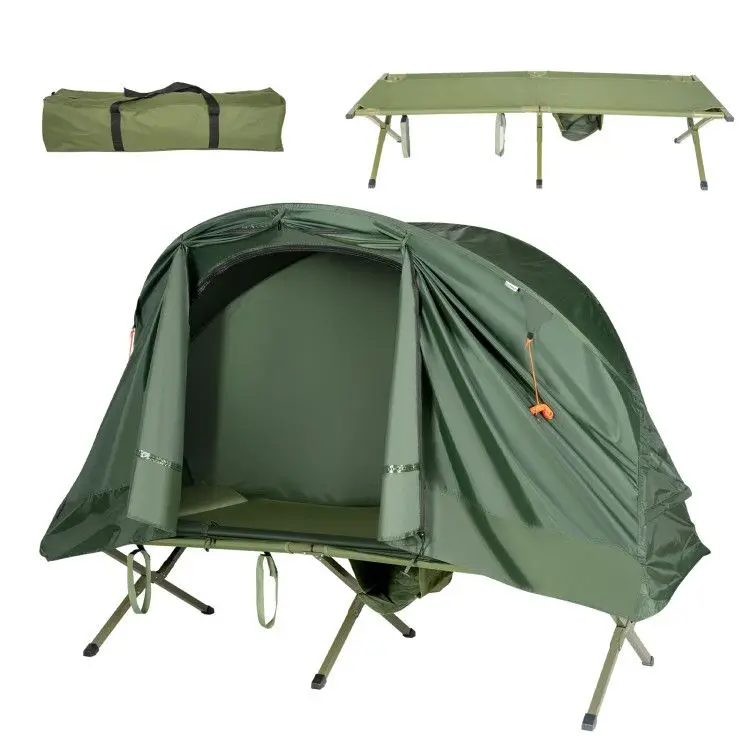 

1-Person Cot Elevated Compact Tent Set with External Cover