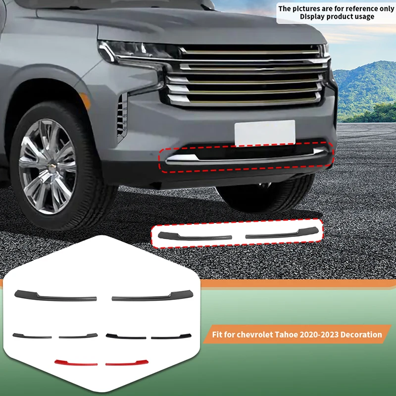 

Передний бампер автомобиля, нижняя решетка для Chevy Suburban/Tahoe 2020-2023, противотуманная фара, рамка, решетка, украшения, аксессуары