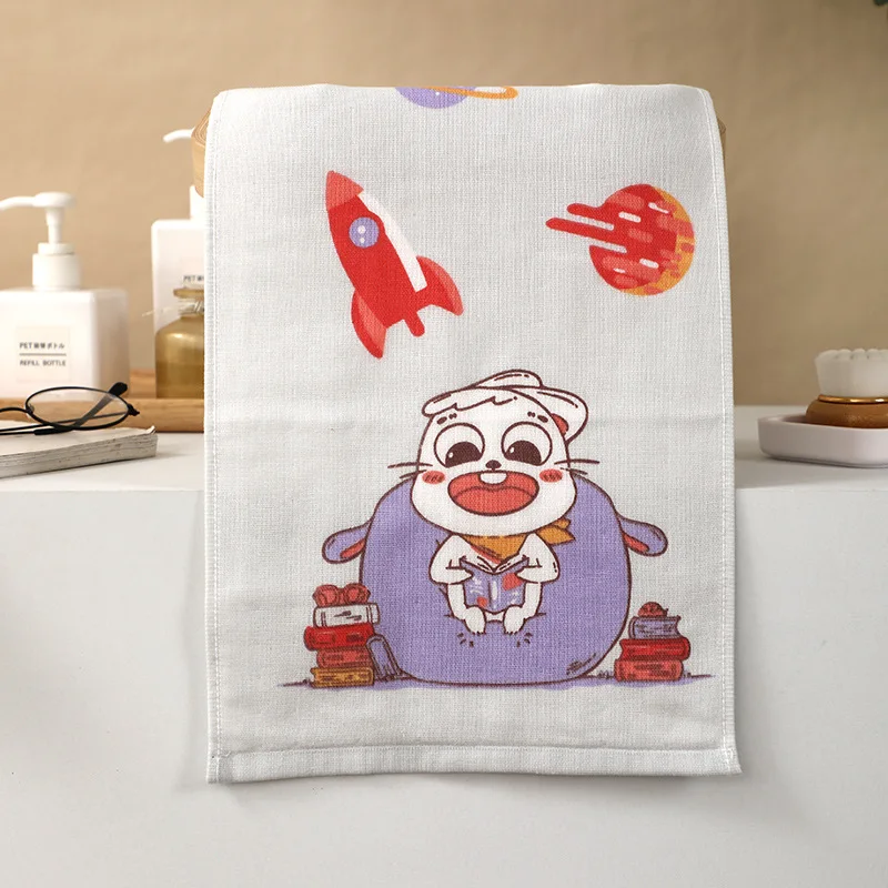 

Cute Cartoon Face Towels Cotton 25*50 cm for Kids Children Bathroom High Quality
