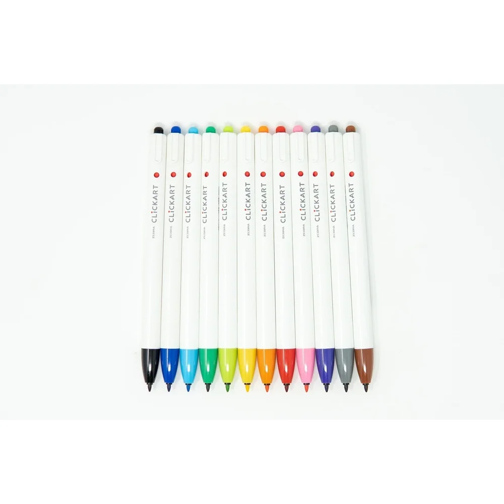 علامات رفيعة قابلة للسحب 0.6 مللي متر ألوان متنوعة 6 عدد حبر دائم بدون غطاء تصميم رسم كتابة الملاحظات