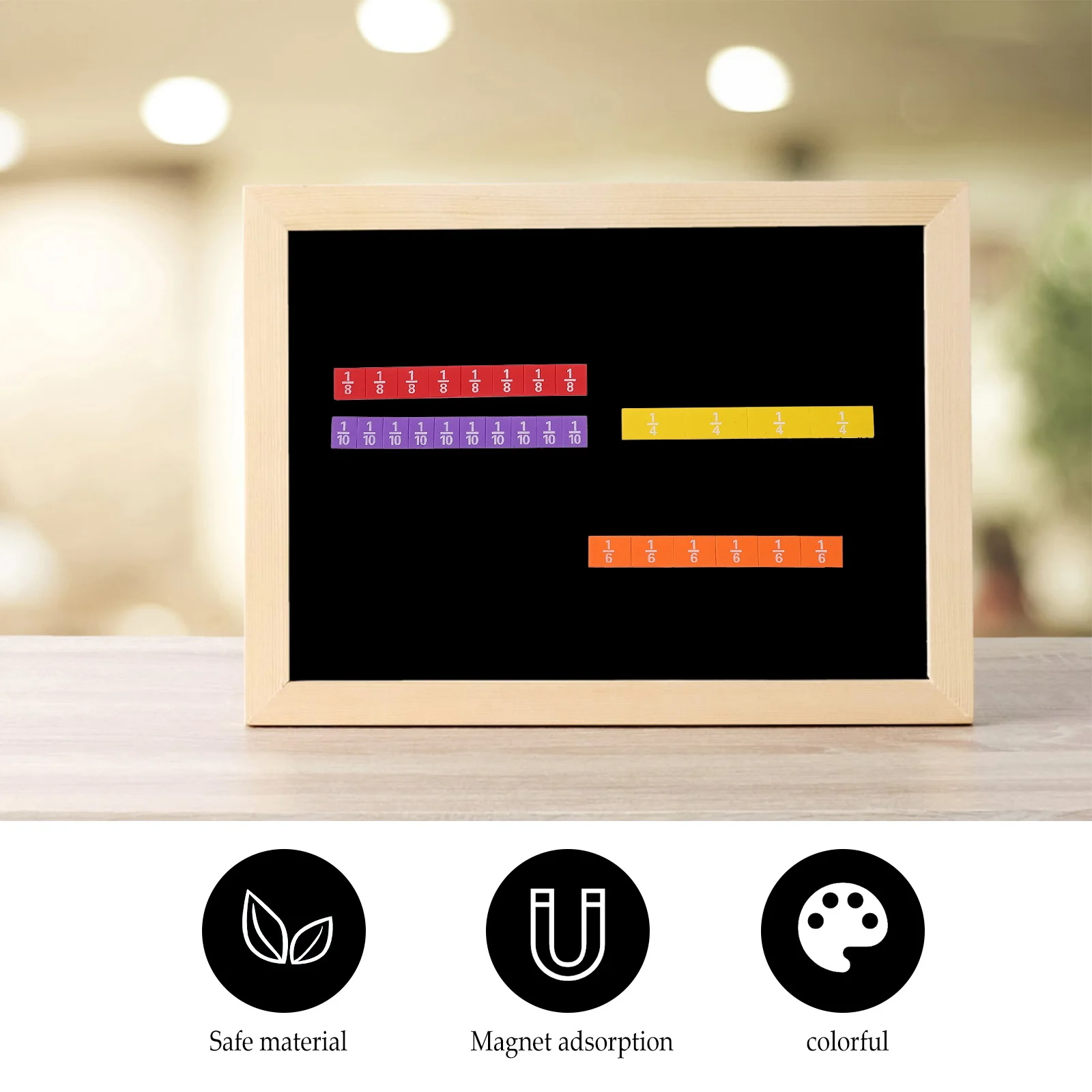 1 Zestaw Kolorowych Klocków Ułamkowych z EVA, Wytrzymały i Bezpieczny Zestaw Edukacyjny do Nauki Mnożenia i Liczenia