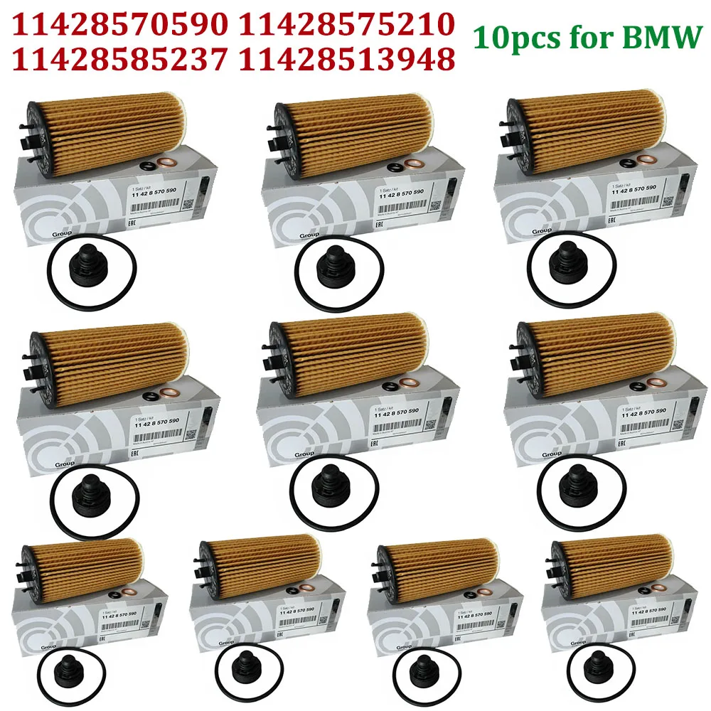 

10PCS Oil Filter OEM 11428570590 11428575210 11428585237 11428513948 HU6015z/KIT For BMW Mini Coope X1 F45 F46 F48 F54 F55 F56