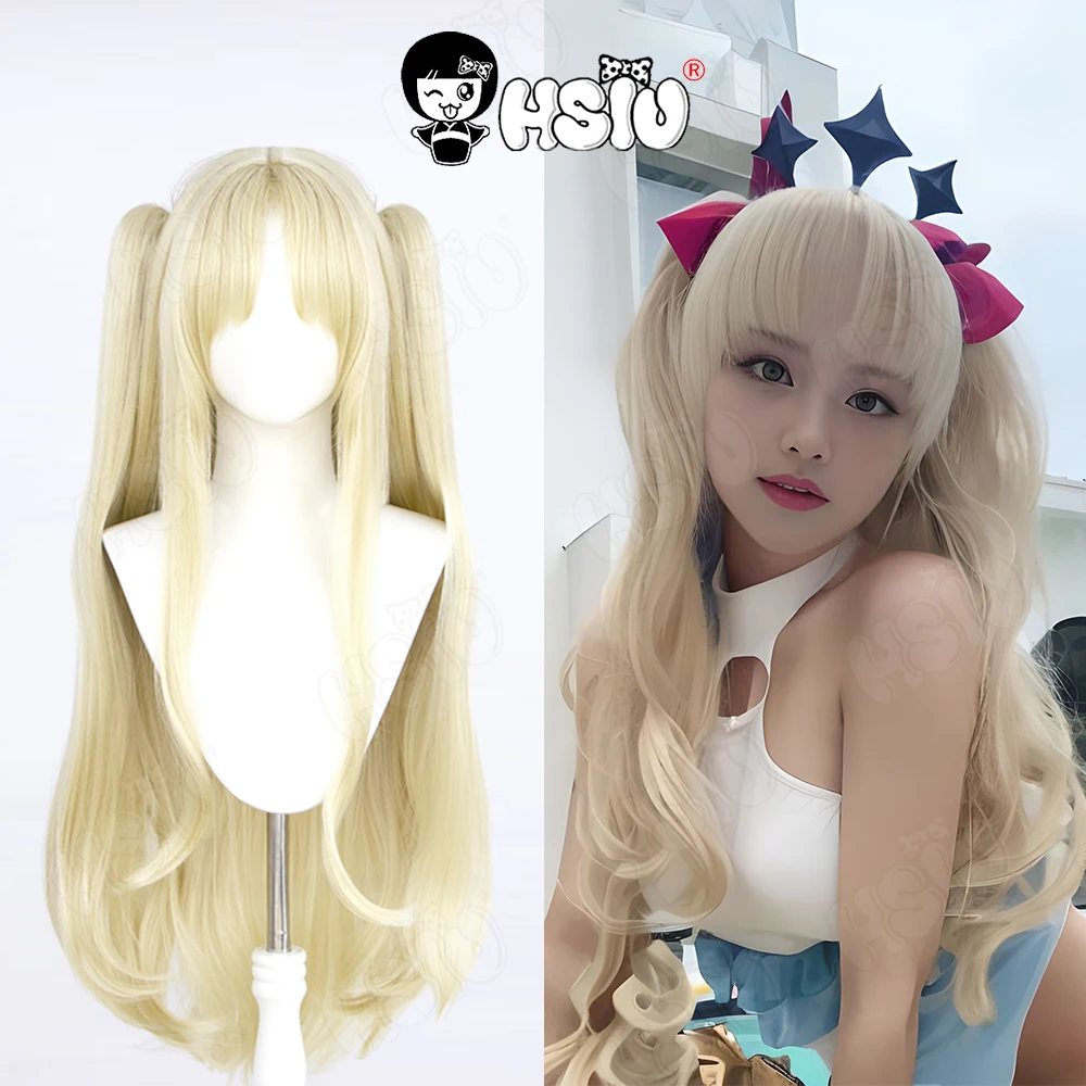 Space Ereshkigal Cosplay Wig HSIU 80CM Beige Long Hair Synthetic Wig+Wig cap Game FGO Fate Grand Order cosplay Wig