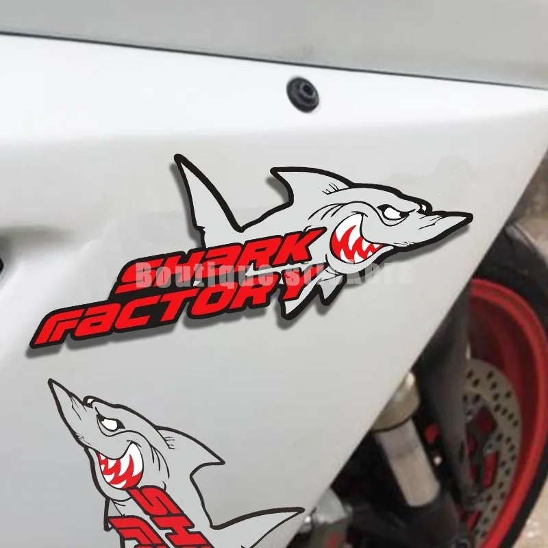 Decorative Car Sticker Shark Factory Motorcycle Electric Motorcycle Modification Personality Reflective Cover Scratch Waterproof