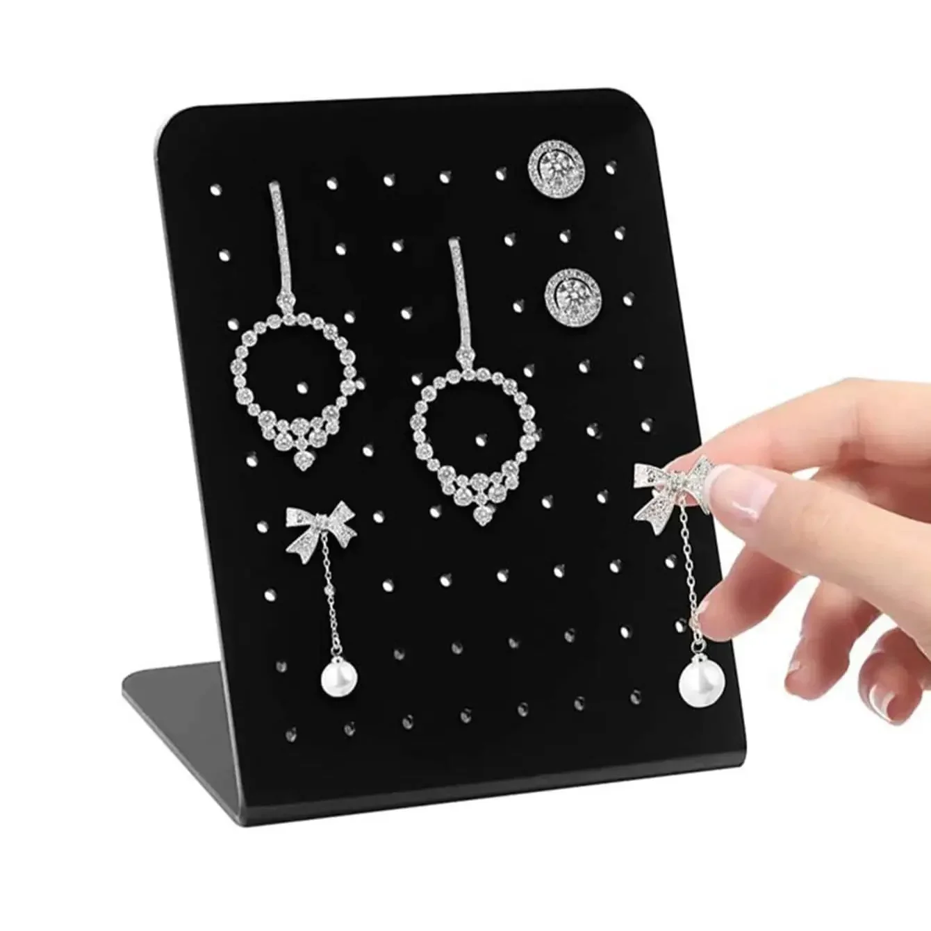 1pc-Acrylic Jewelry Display Stand - Effortlessly Showcase Drops & Necklaces - Durable Storage Solution for Your Accessories