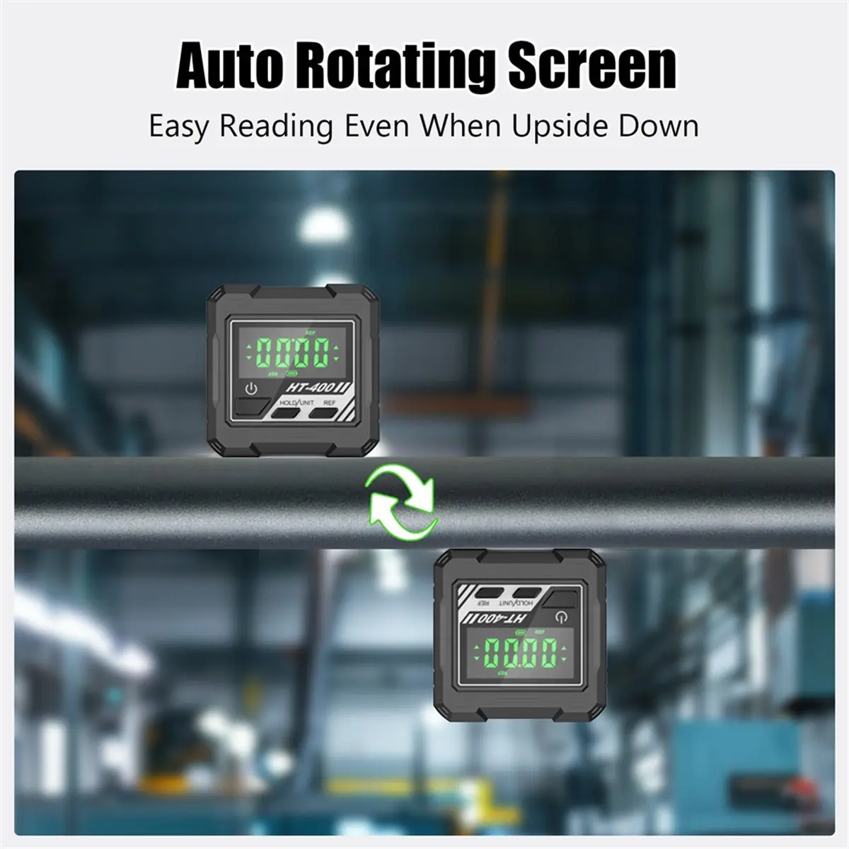 أداة قياس زاوية قياس مستوى المنقلة الرقمية HT-400 مع مسطرة مغناطيسية 90 درجة #2