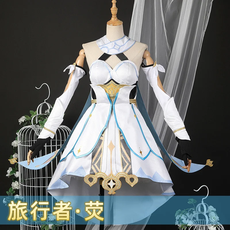 

Game Genshin Impact Traveler Lumine Ying Cosplay Costume New Genshin Impact Costume Women Uniform Halloween Cosplay