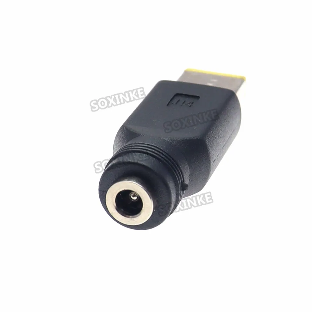 Adaptador de corriente cc de 4,0x1,7mm, conector hembra de alimentación cc a enchufe cuadrado con Pin, Lenovo, enchufe de carga portátil, convertidor, 1 ud.