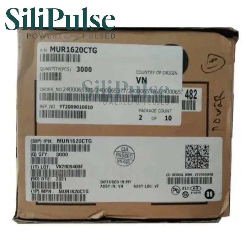 (10-50pcs) MUR1620CTG TO-220AB 100% Original In Stock / 1 975mV@8A 200V 8A