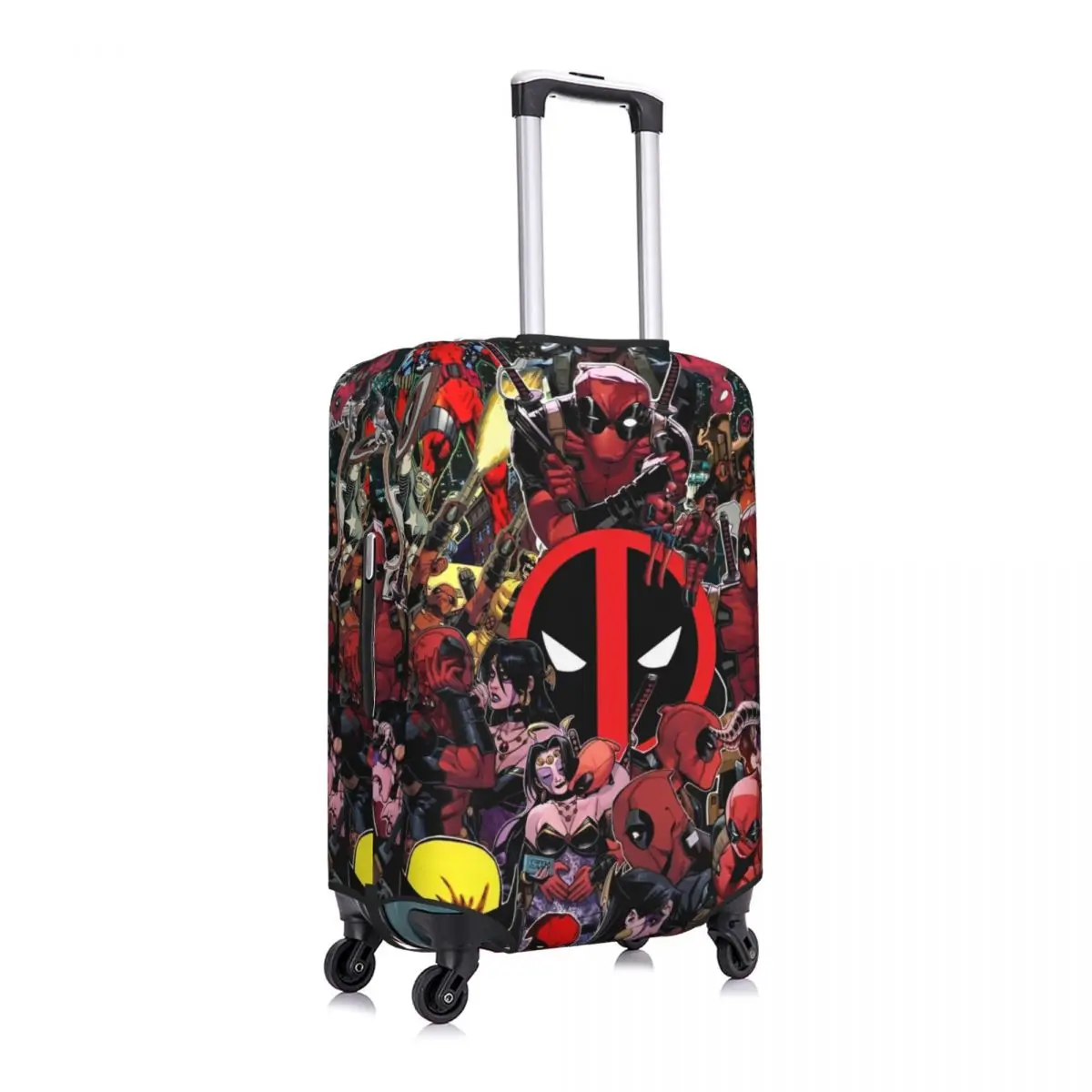 Cartoon Anime Deadpool Suitcase Cover Elastic Travel Protector Luggage Supplies Holiday