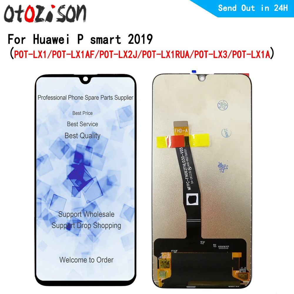 

6.21" IPS LCD For Huawei P smart 2019 POT-LX1 POT-LX1AF POT-LX2J LCD Display Touch Screen Digitizer With Frame Assembly