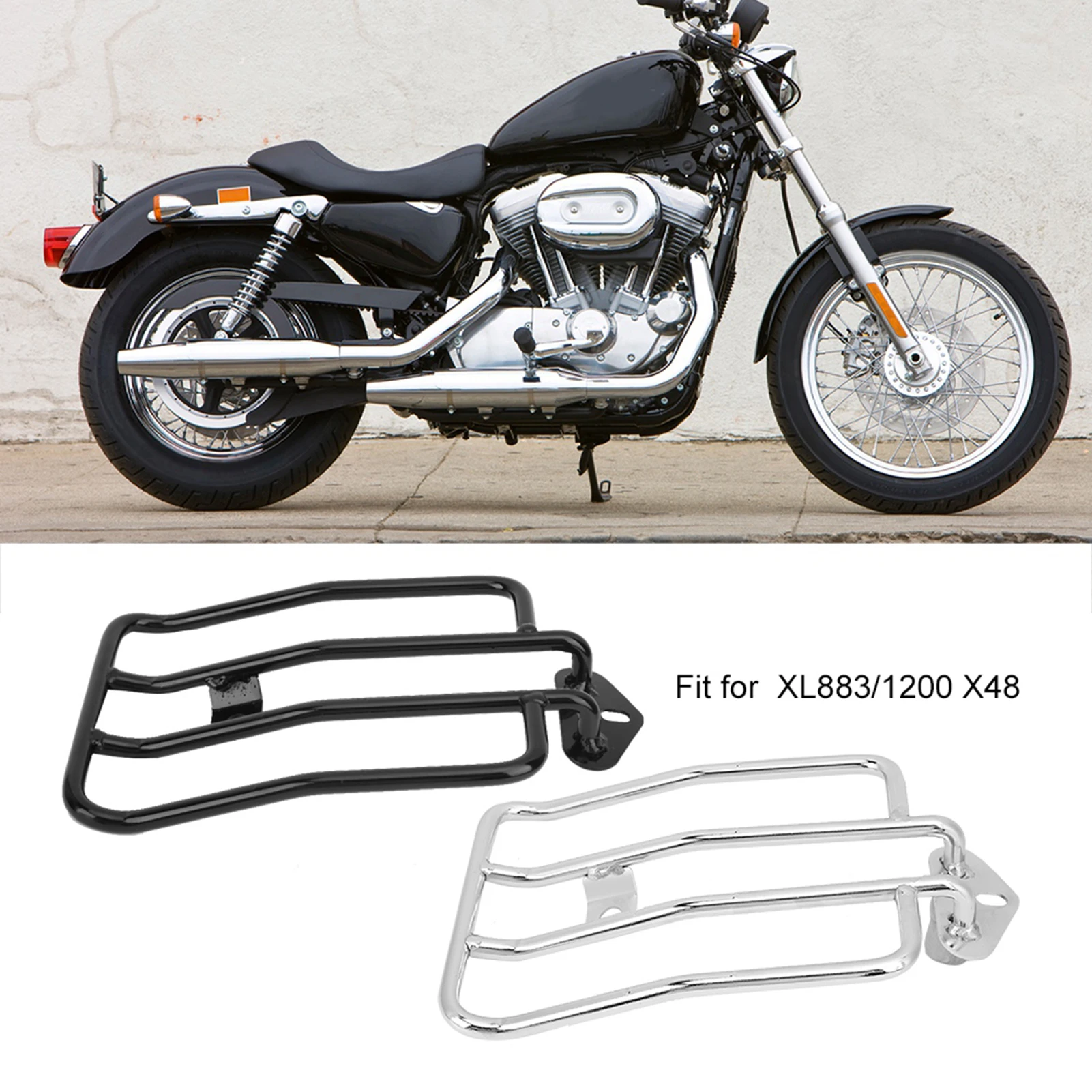 Motorcycle Luggage Shelf Rear Luggage Rack Motorcycle Rear Luggage Rack Carrier Support Fits for XL883/1200 X48 Modified Parts