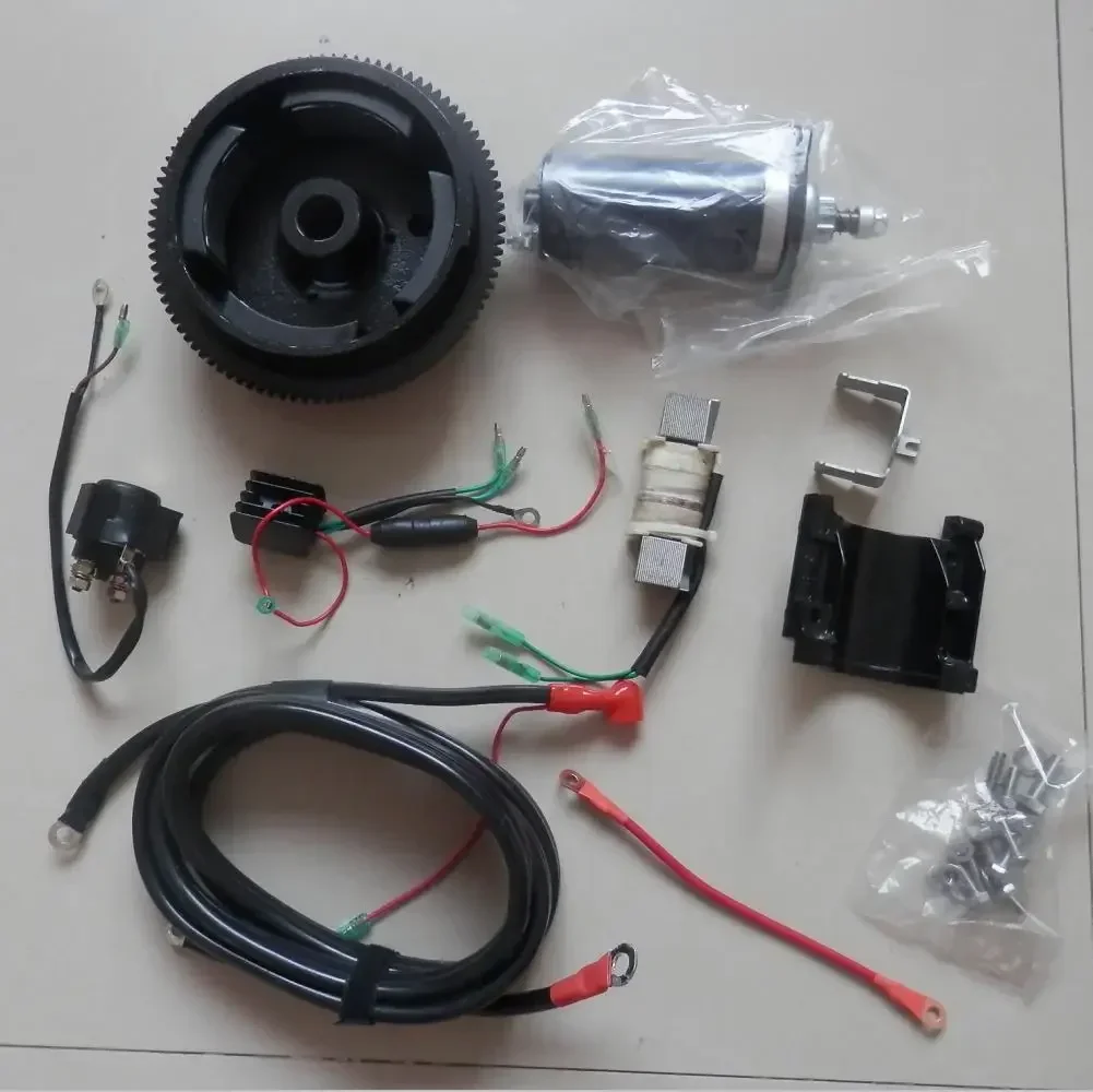 T15 ELECTRIC START KIT FOR YAMAHA PARSUN HIDEA CALON GLORIA HANGKAI  PIONEER JINHUA T18 2T 246CC 15HP 18HP OUTBOARD MARINE BOAT