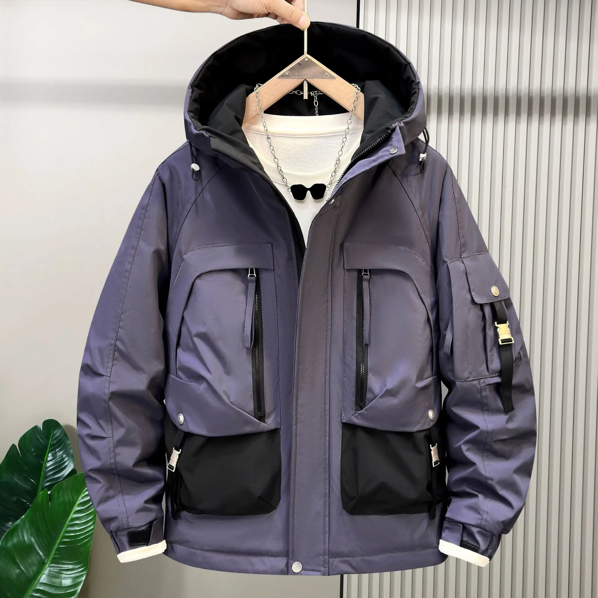 11XL حجم كبير سترات الرجال الشتاء سترة سميكة معطف البضائع سترات الذكور موضة عادية المرقعة سترات الذكور حجم كبير 11XL