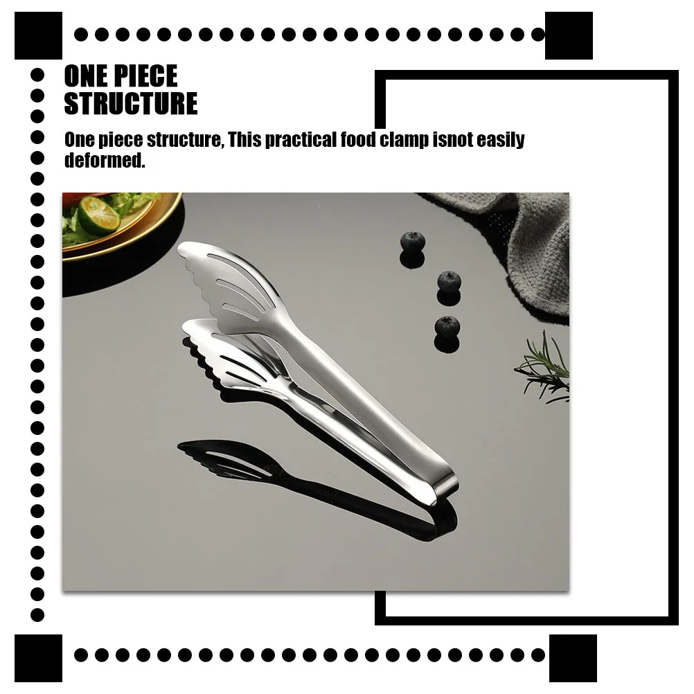 

Stainless Steel Food Tongs Heat Resistant Corrosion Proof Lightweight Golden Kitchen Tool Clamp Supplies