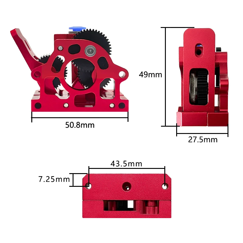 Large Gear Extruder HGX-LITE All Metal Hardened Steel Reduction Gear High Speed Motor 3D Printer Parts For CR10 Ender 3 VORON