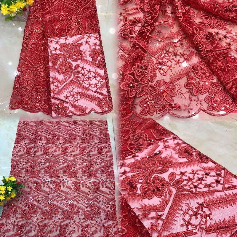 

Sequined Embroidered Lace Fabric Gold and Silver Thread Embroidery Tulle Fabric DIY Mother's Dress Xiuhe Clothing Wedding Dress