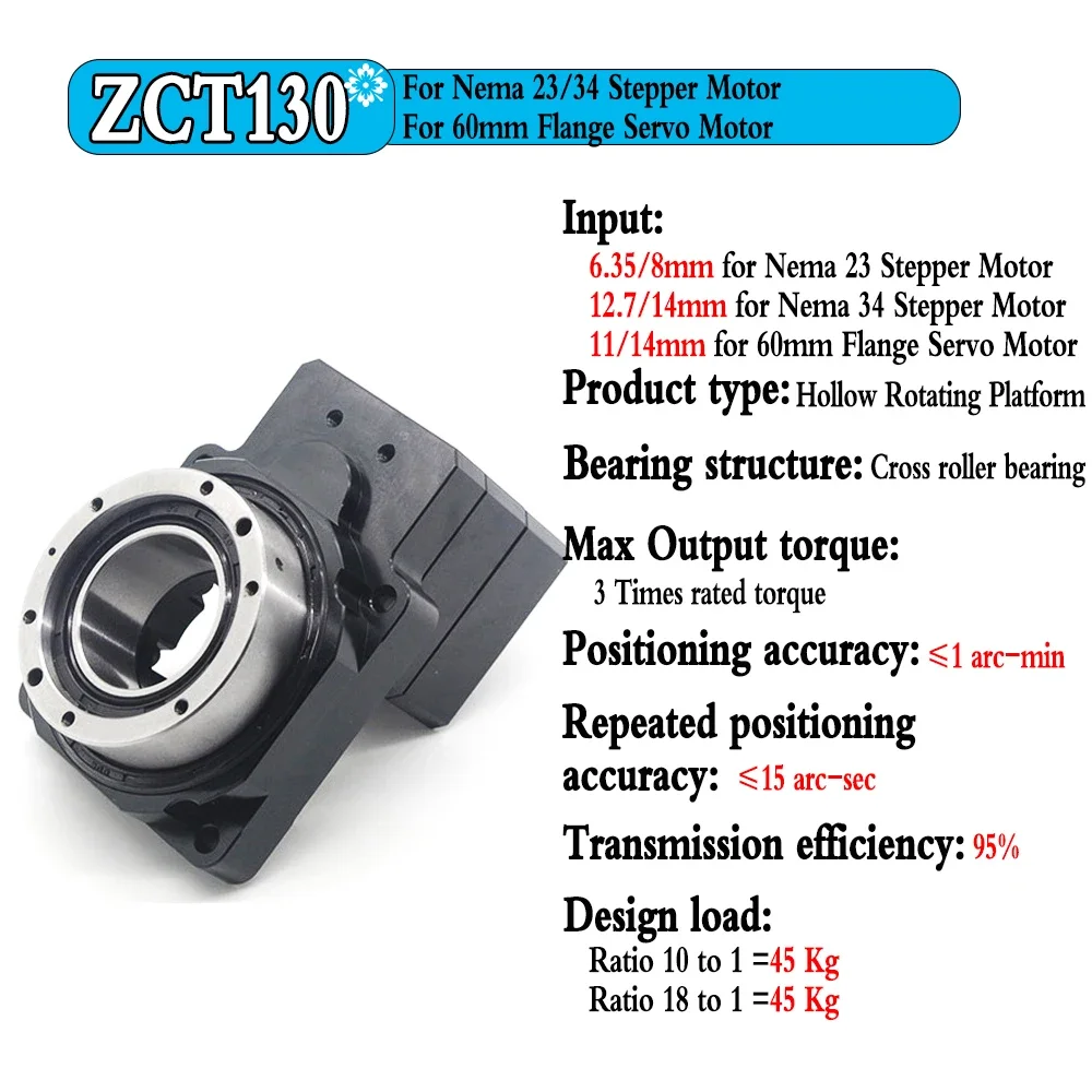 Imagem -05 - Plataforma Rotativa Oca para Mesas de Corte Cnc Alta Precisão Eplace Cam Indexador Motor dd Relação 5200:1 Eixos Eixos Eixo r