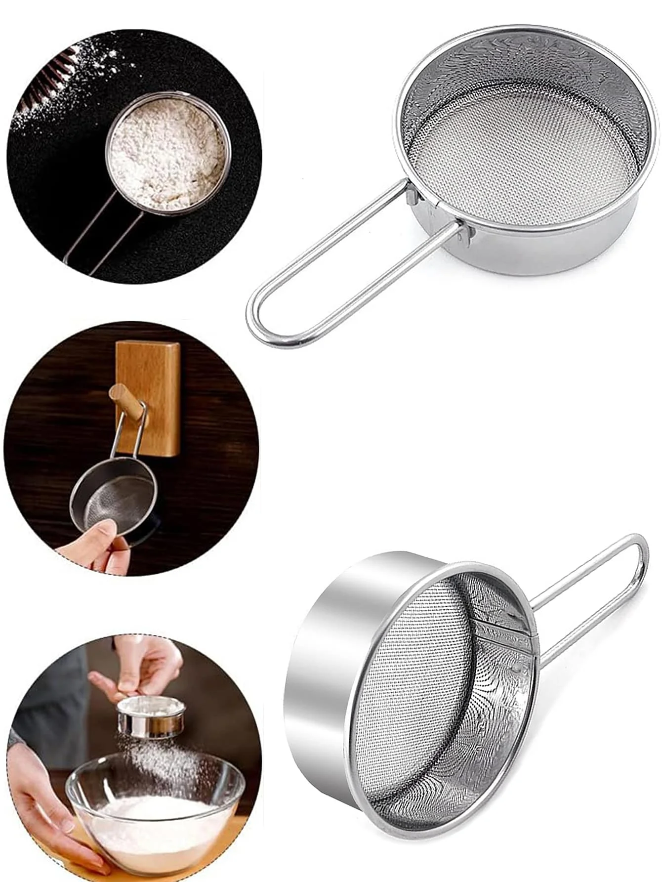 Stainless Steel Powder Sifter For Baking Flour And Sugar